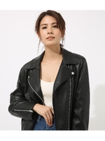 【AZUL BY MOUSSY】コンパクトライダースジャケット/BLK