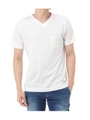 【AZUL BY MOUSSY】スーピマ天竺Vネック半袖T/WHT