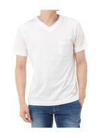 【AZUL BY MOUSSY】スーピマ天竺Vネック半袖T/WHT