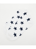 【AZUL BY MOUSSY】スター柄アンクルソックス/WHT