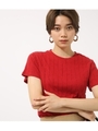 【AZUL BY MOUSSY】ワイドリブ半袖TEE/RED