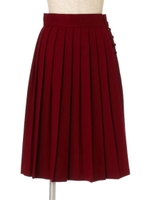 【F i.n.t】カラープリーツスカート/BORDEAUX