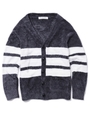 【GELATO PIQUE HOMME】’スムーズィー’ボーダーカーディガン/GRY
