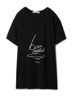 【Joel Robuchon & gelato pique】シルクブレンドTシャツ/BLK