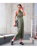 【anap Latina】 胸あきアメスリオールインワン/カーキ(014)