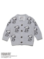【PEANUTS】ジャガード baby カーディガン/LBLU