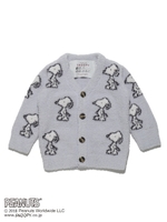 【PEANUTS】ジャガード baby カーディガン/LBLU