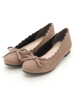 【Rew de Rew】スカラップフラットパンプス（8R18-PA1601）/ベージュ