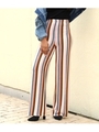 【USA】マルチストライプニットソーワイドパンツ/ミックス(034)