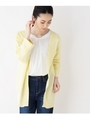 【UVカット】ワイドスリーブミドル丈カーディガン/レモンイエロー(031)