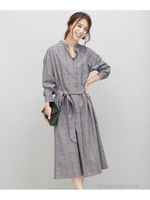 【WEB限定】チェックシャツワンピース/パターン3