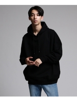 【WEB限定】裏毛ビッグスウェットパーカー/ブラック(019)