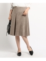 【WEB限定カラーあり】シルキースエードスカート/サンドベージュ(053)