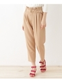 【WEB限定サイズ(SS・LL)】ベルト付きテーパードパンツ/サンドベージュ(053)