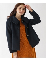 【WEB限定サイズ(S・LL)あり】ヘアリーステンカラーコート/ネイビー(093)