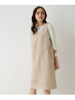 【WEB限定サイズ（S・LL）あり】フェイクスエードワンピース/ライトベージュ(051)