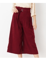 【WEB限定サイズ有り】サンディング　ワイドパンツ/ボルドー(064)