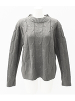 【anap mimpi】モヘアタッチケーブルニット/グレー(006)