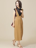 【andGIRL11月号掲載】2wayAラインジャンパースカート/ベージュ