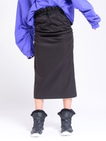 【emmi atelier】撥水ギャザータイトスカート/BLK