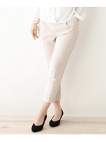 【はっ水】【防花粉】【シワになりにくい】テーパードパンツ/ライトベージュ(051)