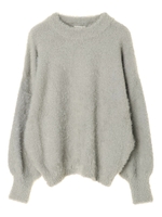 【宮崎あおい着用】・マットシャギーニットプルオーバー/ライトグレー