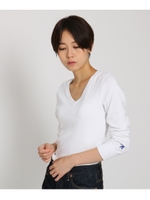 【洗える】Robert P.Miller フライスVネックプルオーバー/アイボリー(004)