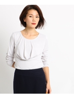 【洗える】アシメタックスムースカットソー/ライトグレー(011)