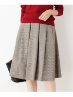 【洗える】グレンチェックアソートスカート/ブラウン(342)