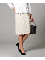 【洗える】スーペリアルグログランスカート/ライトベージュ(051)