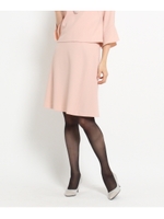 【洗える】ムーンダブルフレアスカート/ベビーピンク(071)