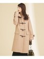 【美人百花12月号掲載】メルトンロングダッフルコート/ベージュ