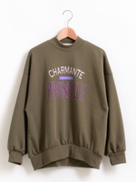 ∞メッセージロゴスウェット/ブラウン