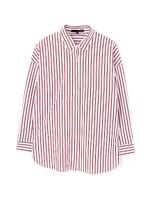 ◆ストライプジャージーシャツ/ピンコッタ5(055)