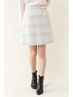 ◆リゾートプレイドミニスカート/グレー(020)