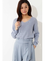 ◆大きいサイズ◆ラメ混ニット/ブルー(110)