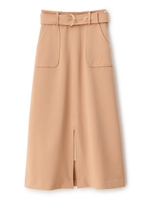 Ａラインミディータケスカート/ベージュ