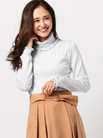 くるりんメロータートルニット/ライトブルー