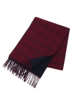 ウインドウペンチェックマフラー/ボルドー(264)