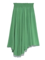 ウエストシャーリングアシンメトリーヘムスカート/GRN