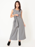 ウエストリボンオールインワン/GRAY