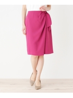 エステルWクロス タイトスカート/ピンク系(074)