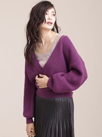 カシュクール2WAYニット/パープル(080)