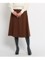 カラーフレアスカート/ブラウン(042)