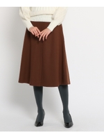 カラーフレアスカート/ブラウン(042)