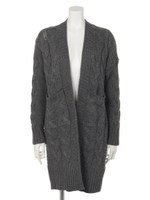 ケーブルニットカーデ/Gray