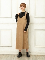 コーデュロイジャンパースカート/ベージュ