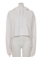 サイドパネルショートフーディー/WHT