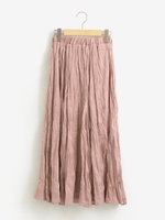 サテンウェーブスカート/ピンク