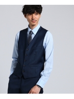 シャイニーシャークピンヘッドベスト[ メンズ スーツ アレンジ可能 ]/ブルー系(094)